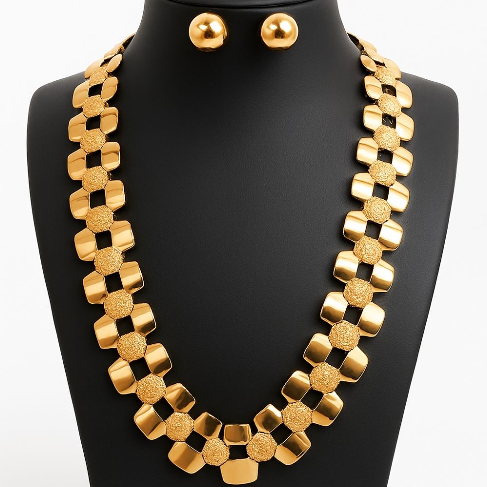 Lavanyya Hollywood inspired Premium Necklace Set for Women | Lightweight Stylish Jewelry for Weddings & Parties